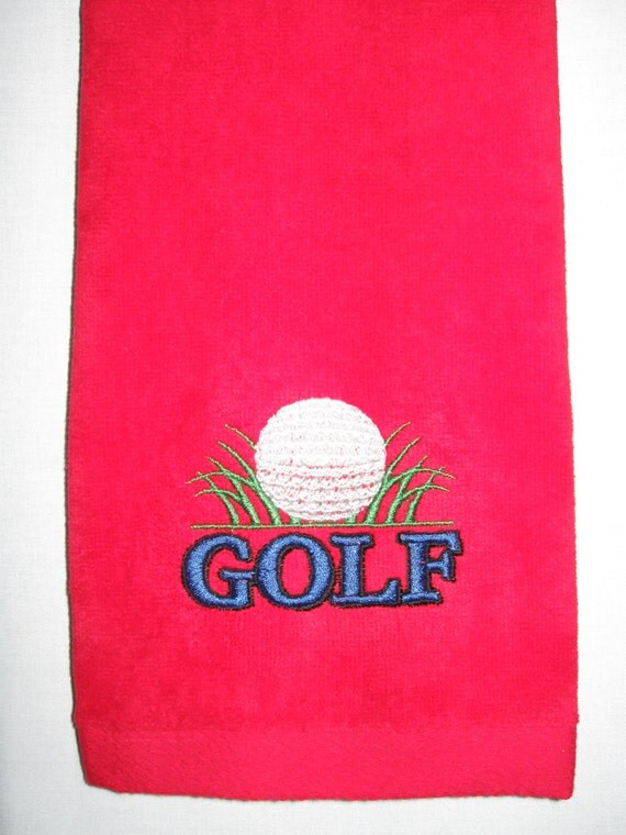 Handmade embroidered Golf Towel