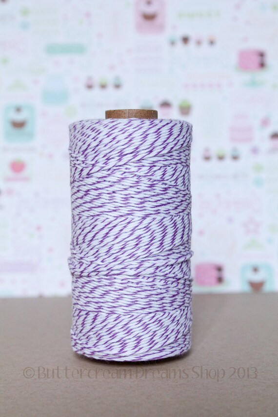 Bakers Twine - Purple - 5 Yards - 4 Ply Purple Cotton Bakers Twine for Scrapbooking Giftwrapping Cardmaking Il_570xn