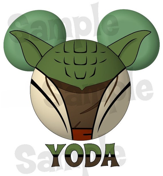 Download Yoda Star Wars inspired Character Mickey head DIGITAL