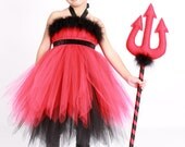 READY TO SHIP: Devil Darling - Red & Black - Pitch Fork Costume Accessory - Child Size Il_170x135
