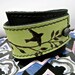Leather Cuff Wrap Bracelet, Bird on a Wire in Black & Chartreuse Green- SALE - see Listing for Coupon Codes...