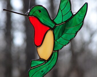Stained Glass Hummingbird