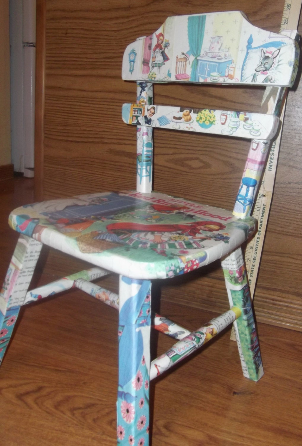 vintage decoupaged children’s chair Haute Juice