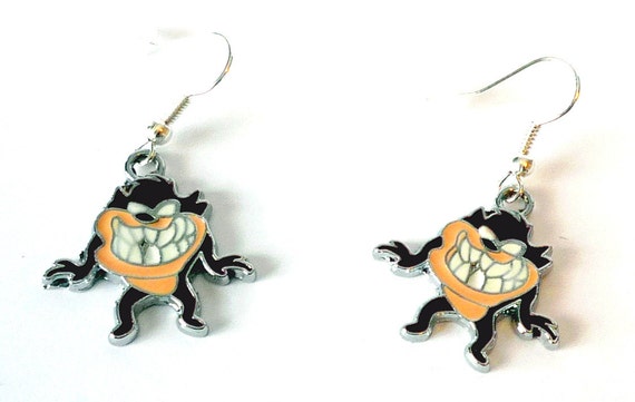 Tasmanian Devil earrings Taz Earrings Cartoon earrings