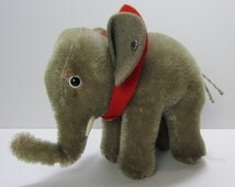 Peluche vintage rare en mohair éléphant Steiff des années