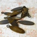 Solid Brass Oxidized Oval Word Charms Mix - inspire, believe, dream, hope
