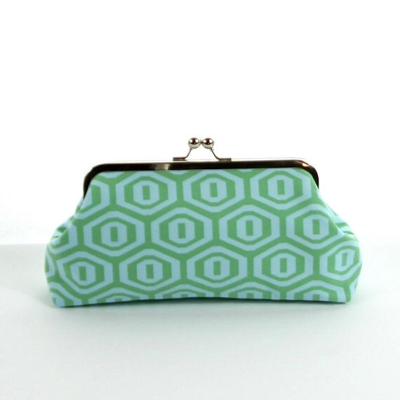 Items similar to Mint Green Wedding Clutch, Bridal Clutch Purse