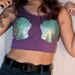 Mermaid holographic shell crop top