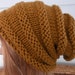 Womens Hat, Knit Hat Slouchy, Yellow, Honey Gold Mustard, ribbing, Vegan