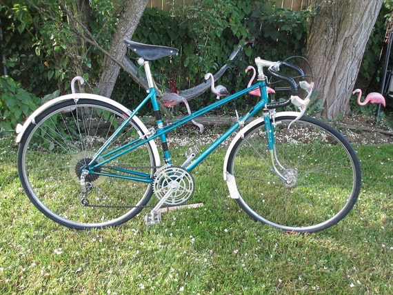 Vintage Motobecane 10 Speed Bicycle Mixte 70s Ideale saddle