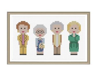 Golden Girls Cross Stitch Pattern PDF Instant Download