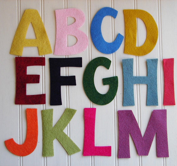 Wool Felt Alphabet Set 3 Tall Great For Learning