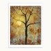 Love Birds Wall Decor Art Print Red Birds 8X10 Tree, Sunny, Rustic, Gritty, Burnt Orange