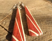 Deco Inspired Earrings - Bloodwood and Holly