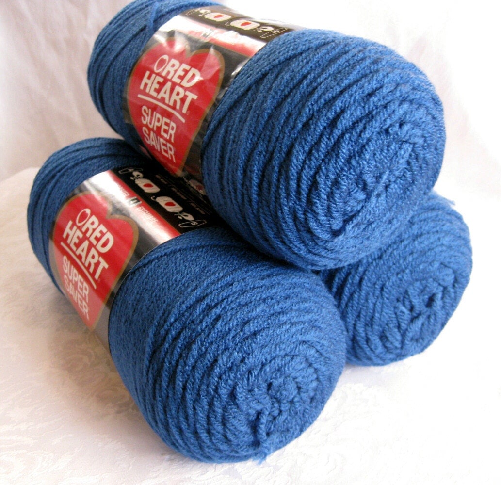 Red Heart Super Saver Yarn Blue Suede Worsted By Crochetgal