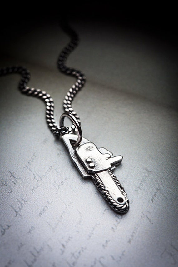 Tiny But Deadly CHAINSAW necklace