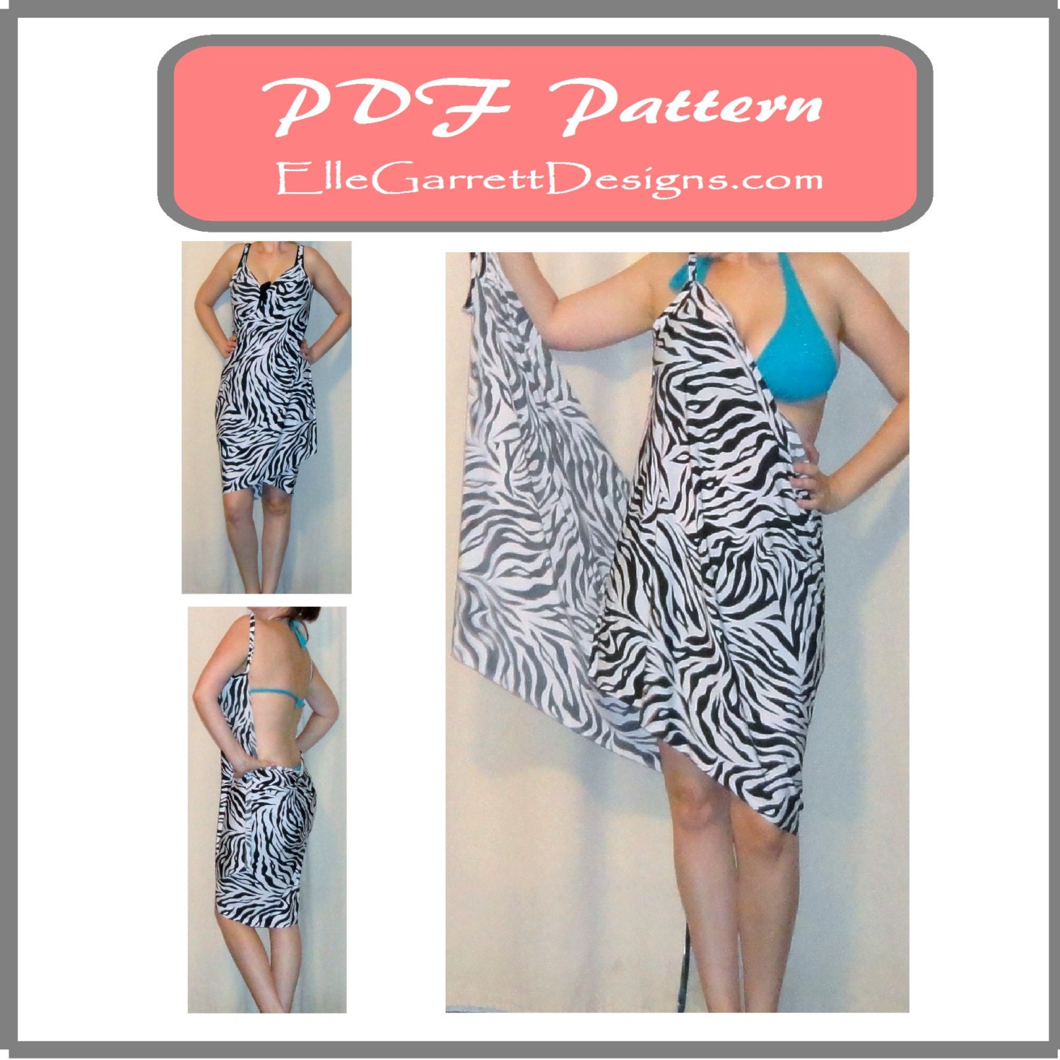 Pdf Pattern Simple Beach Cover Up Pattern 501 Sizes