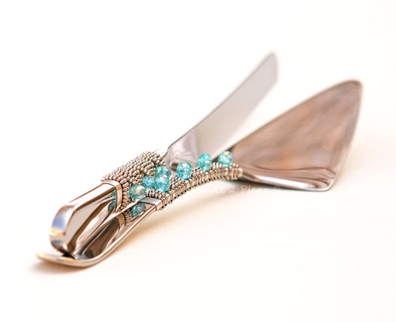 Tiffany Blue Cake Server And Knife Serving Set WEDDING TABLE SETTINGS