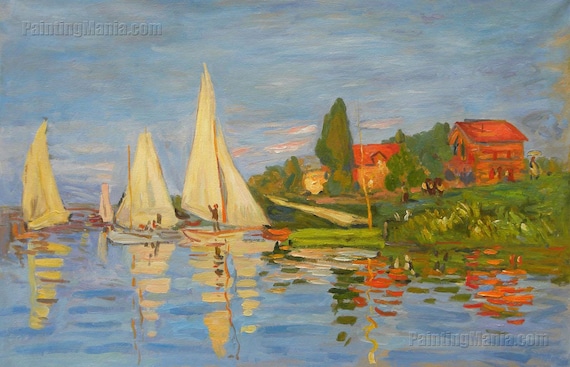 The Regatta at Argenteuil Claude Monet high by paintingmania