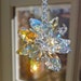 Aurora Borealis Swarovski Crystal Cluster Suncatcher Glistens