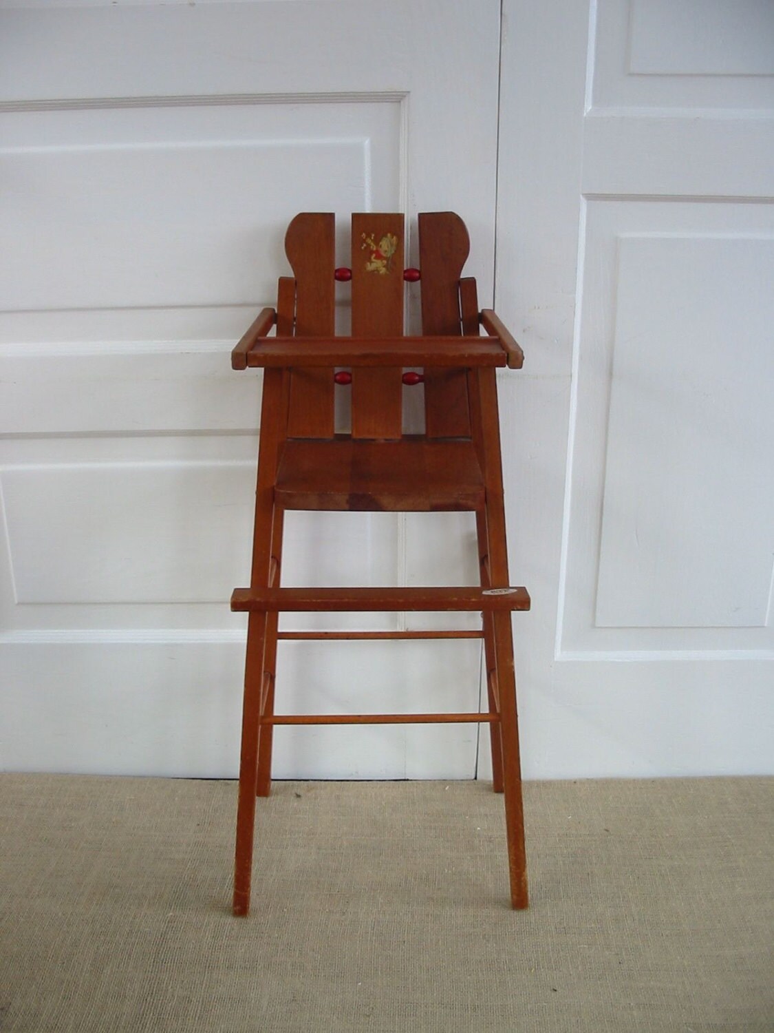 Vintage Doll High Chair Wood Decal