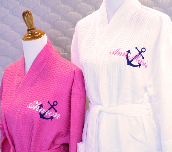 Anchor Gift Bridesmaid bridesmaid Personalized weave & waffle with Name robe Robe gift Anchor Gift Bridesmaid bridesmaid Personalized weave & waffle with Name robe Robe gift