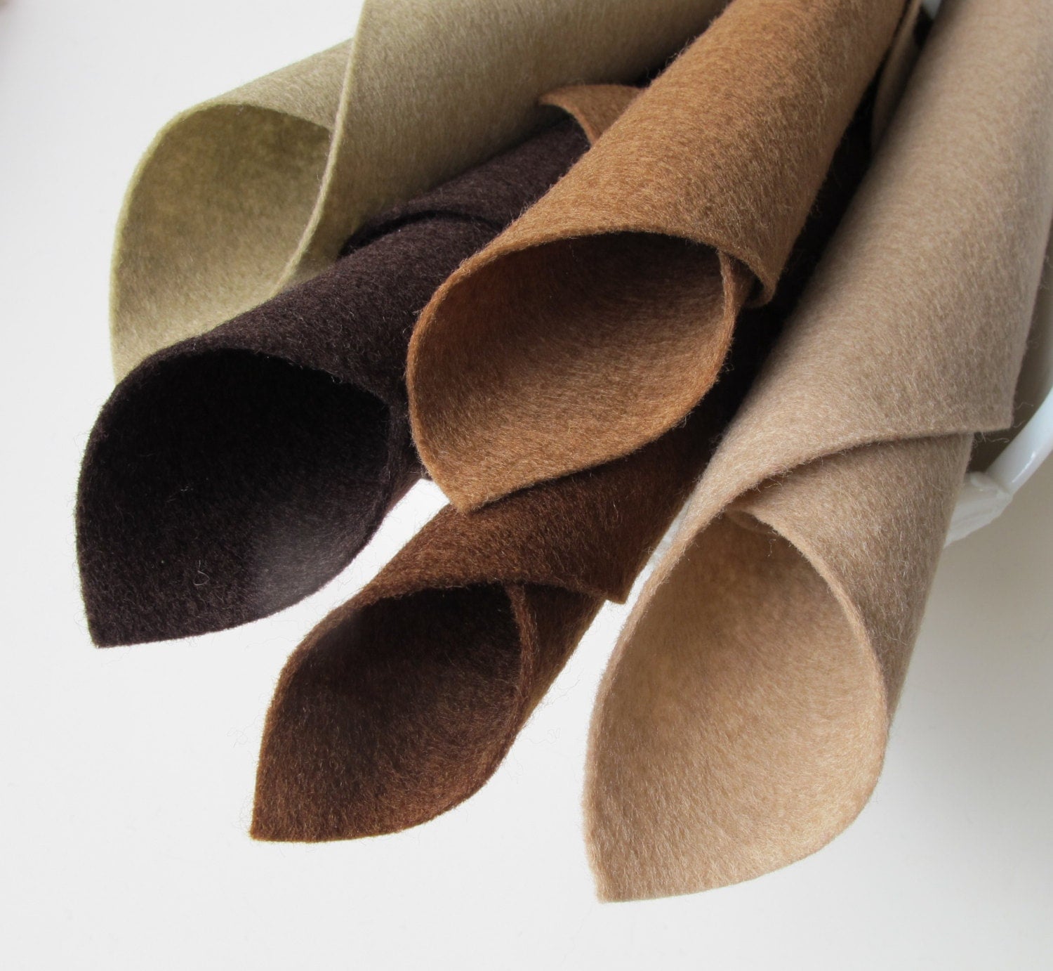 Wool Felt Fabric Chocolate Color Story Merino Wool Felt