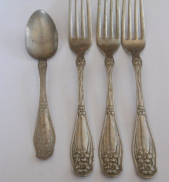 Vintage ROGERS Nickel Silver Forks and Spoon Silverware