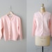 vintage 60s cardigan / 60s sweater / pink / Forget Me Not