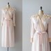 1940s robe / silk 40s lingerie / vintage lace robe