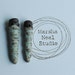 SALE Handmade Beads Pendants Chocolate Clay Shards in Glacier Glaze