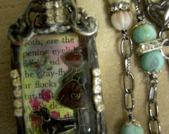Soldered Glass One Of A Kind Story Book Dream Box - REDuced