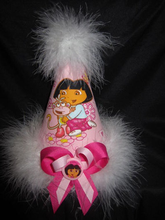 Dora the Explorer Boots Custom Birthday Party Hat...Favors...Supplies...Dress Up Il_570xn