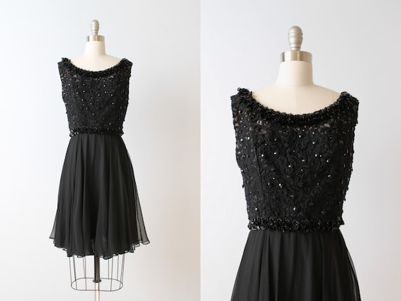 Vintage 1960s Dress / 60s Dress / Black by TheVintageMistress