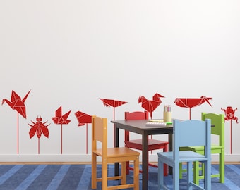 Origami Graphics Vinyl Wall Decal for Children- Origami Wall Graphics, Sticker, item 10018