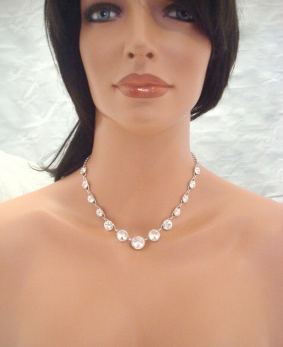 Items Similar To Swarovski Crystal Necklace Bridal Necklace Wedding