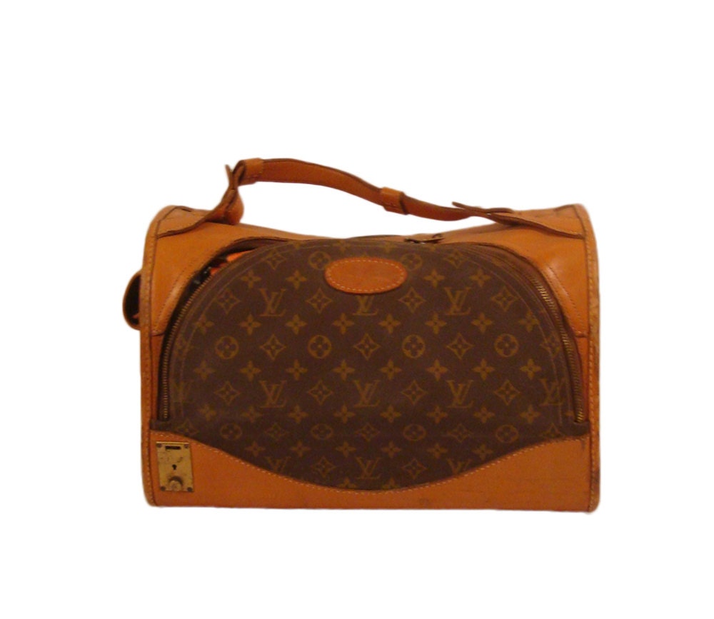 Louis Vuitton Luggage Vintage 1980s Suit Case Dog Bag Carrier