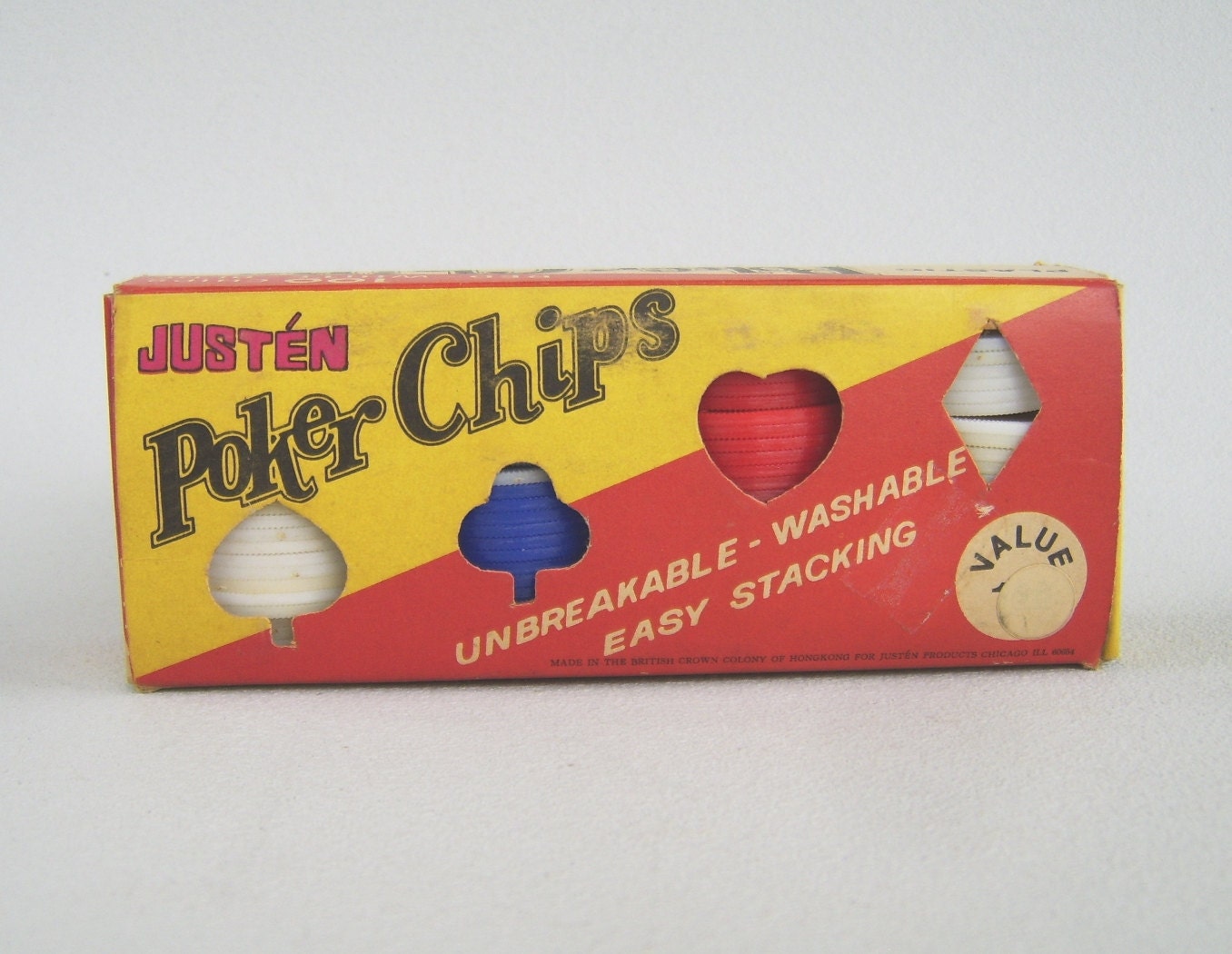 Vintage 50's Poker Chips Original Box
