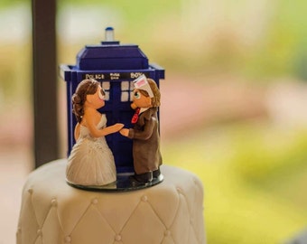 CUSTOM OOAK Doctor Who Wedding  Cake  Topper  Made  to look  