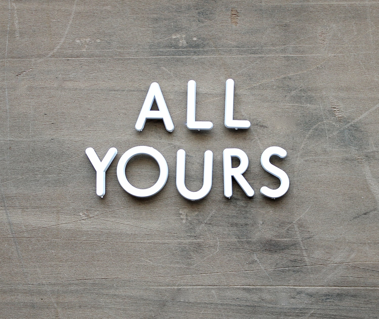 All Yours Vintage Push Pin Letters Sign Valentine S
