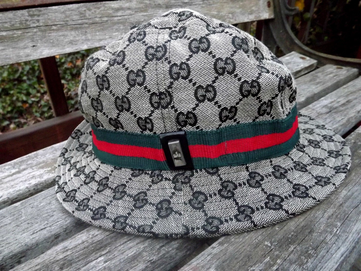 Vintage Genuine Gucci Bucket Crusher Rain Hat Made in Italy