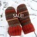 SALE - Chidren's Felted Mittens - Autumn - Fully Lined - Recycled Wool Sweater - by Felt Sassy