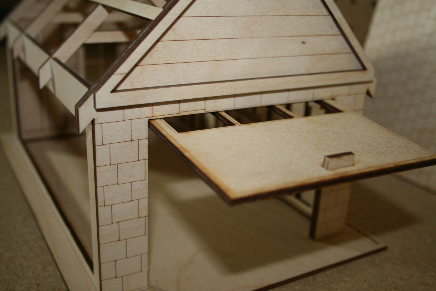 1/2 scale Dollhouse Garage Kit by VictorianDollhouse on Etsy