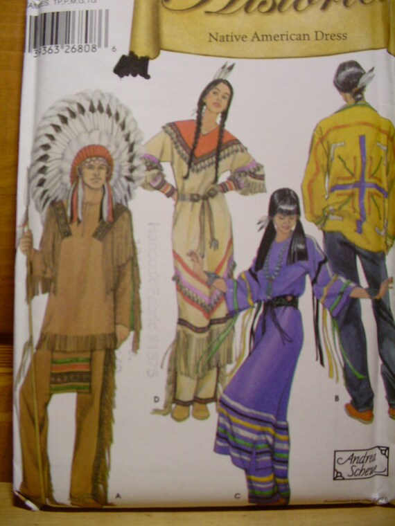 Simplicity 5446 Indian Costume Pattern Uncut Size A Adult XS