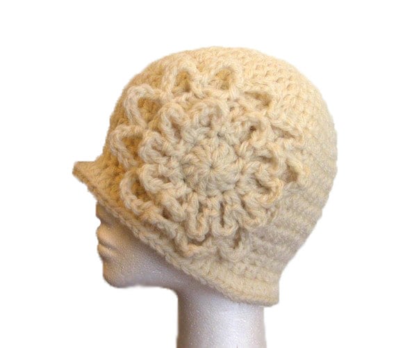 PDF Pattern Crochet Cloche Hat with Flower by MelPDesigns ...