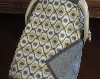 Baby Car Seat Cover - Spots on Spots Blue main image 1