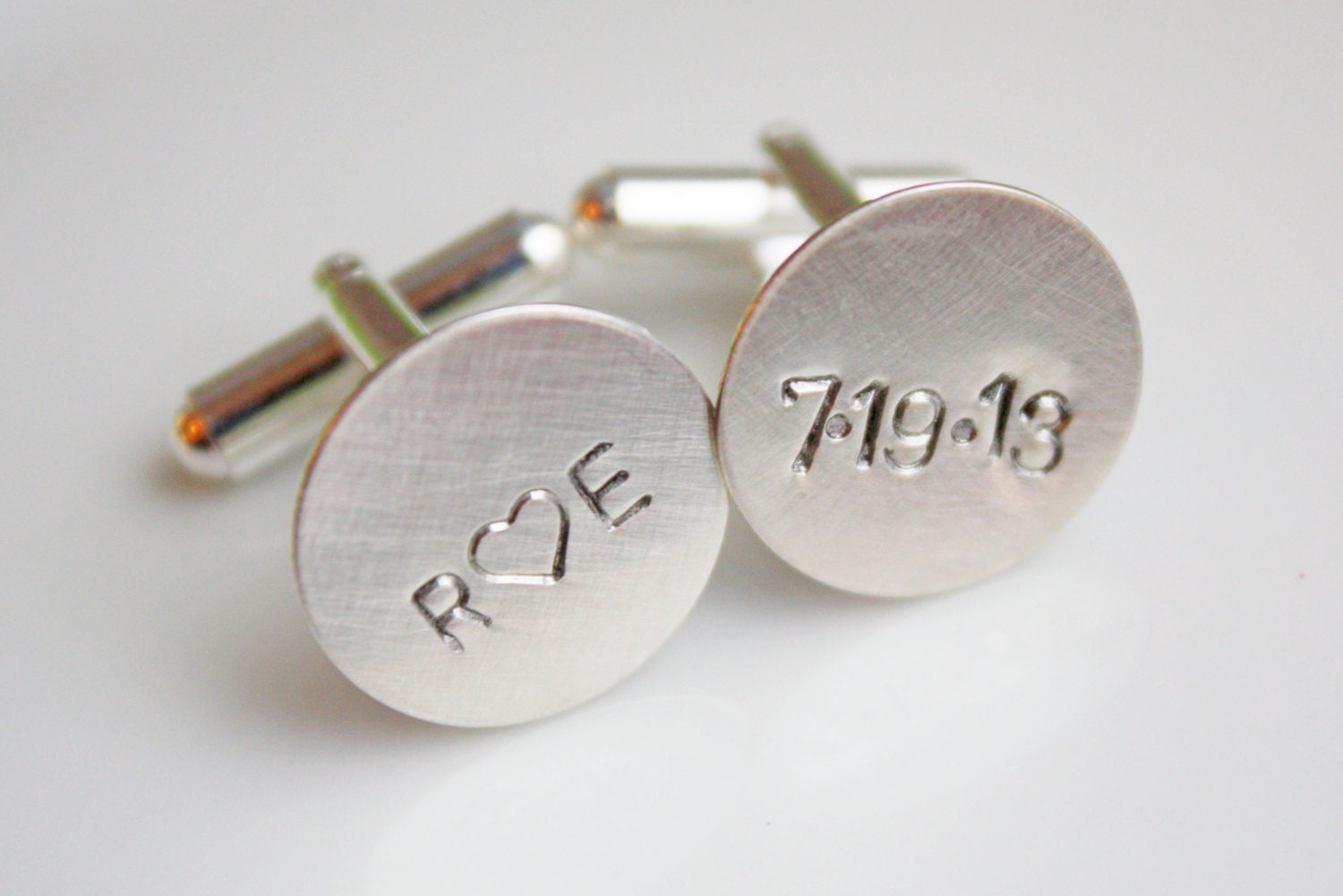 Personalized Cuff Links Cufflinks Custom Date for Groom or