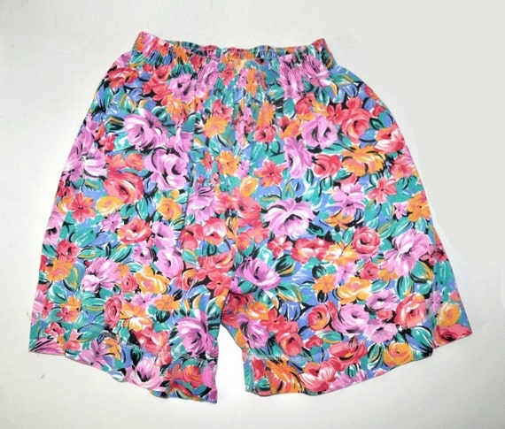 Floral Baggy Tropical Jams Coolots 80s 90s Shorts Pajamas
