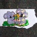 adorable prism koalas vintage sticker