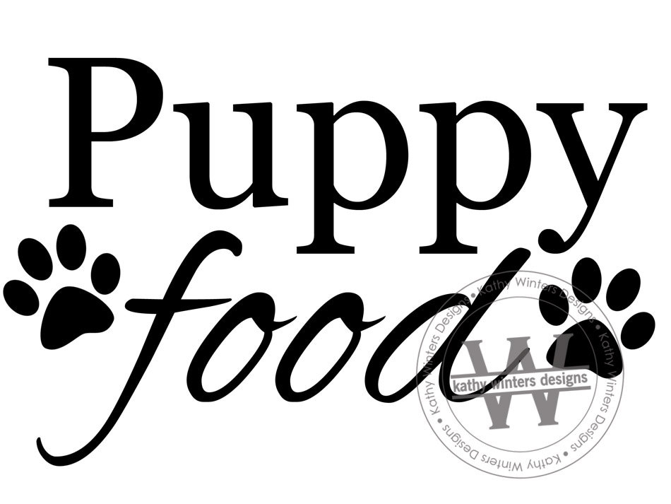 Vinyl Container Label Dog or Puppy Food